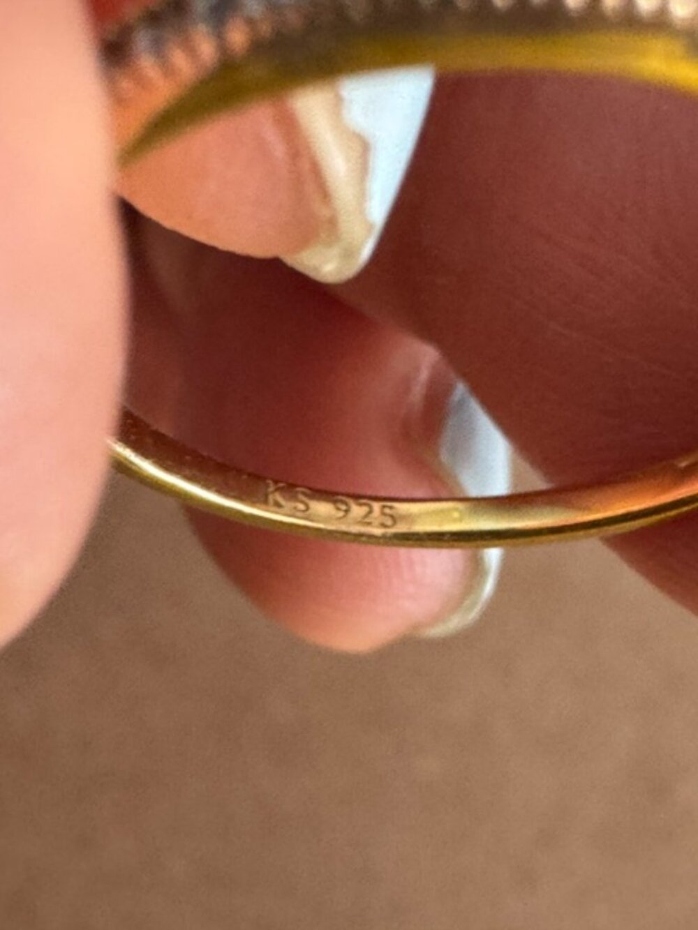 Kendra Scott Arynn 18k Gold Vermeil Band Ring in White Sapphire - Picture 3 of 5